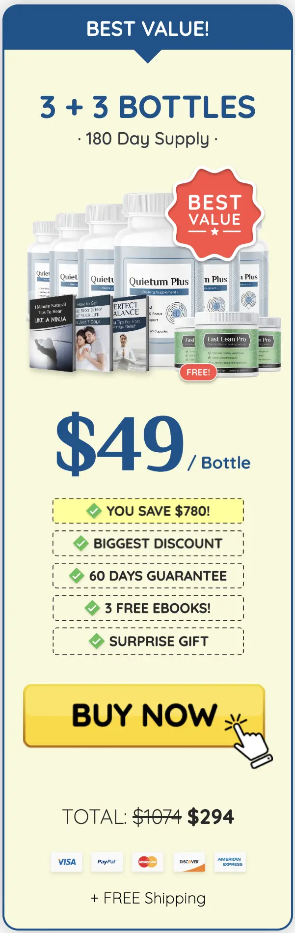 Quietum Plus Buy Six Bottles