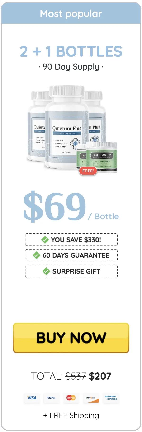 Quietum Plus Buy Three Bottles